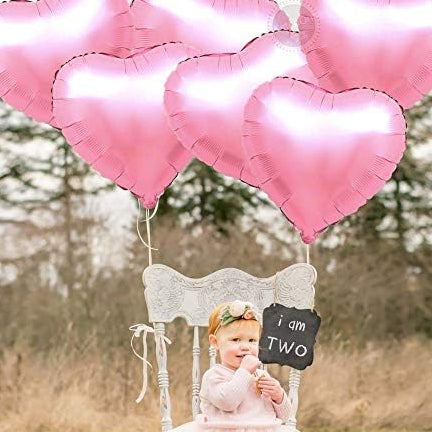 Pink Heart Balloons – Pack of 6 18 inch