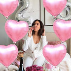 Pink Heart Balloons – Pack of 6 18 inch