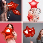 Red Star Foil Balloons – 6pcs