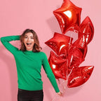 Red Star Foil Balloons – 6pcs