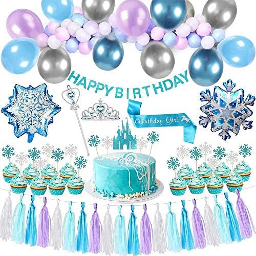Frozen Elsa Birthday Decor Kit – 103 Pcs