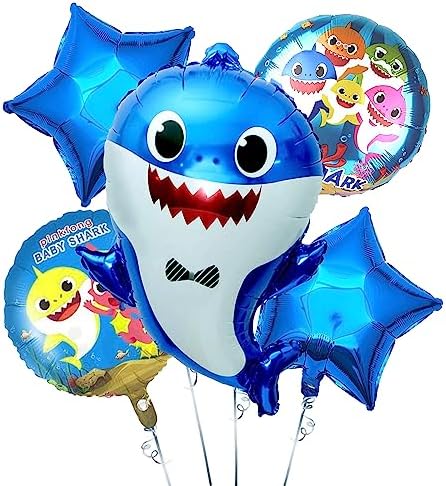 Rozi Baby Shark Balloons – 5 Pcs