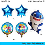 Rozi Baby Shark Balloons – 5 Pcs