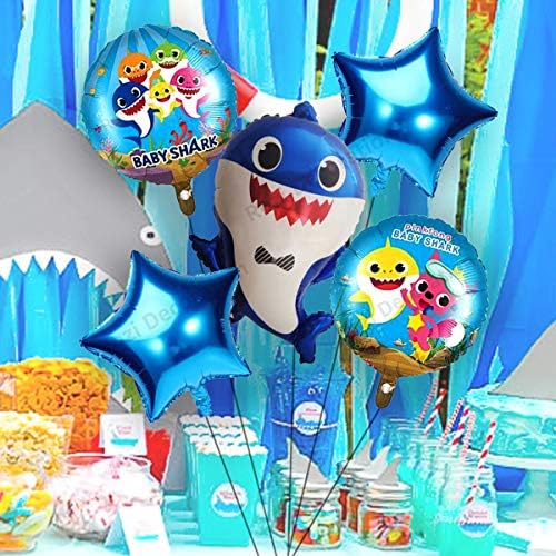 Rozi Baby Shark Balloons – 5 Pcs