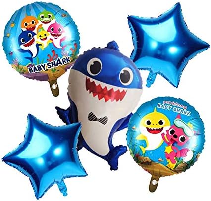 Rozi Baby Shark Balloons – 5 Pcs