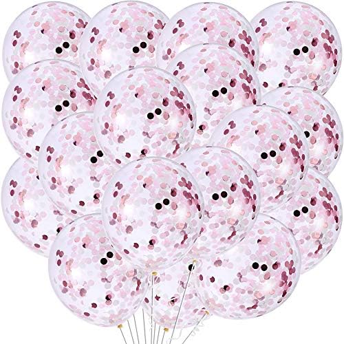Pink White Confetti Balloons – 30 Pcs