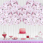 Pink White Confetti Balloons – 30 Pcs