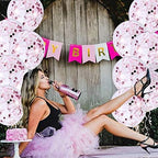 Pink White Confetti Balloons – 30 Pcs