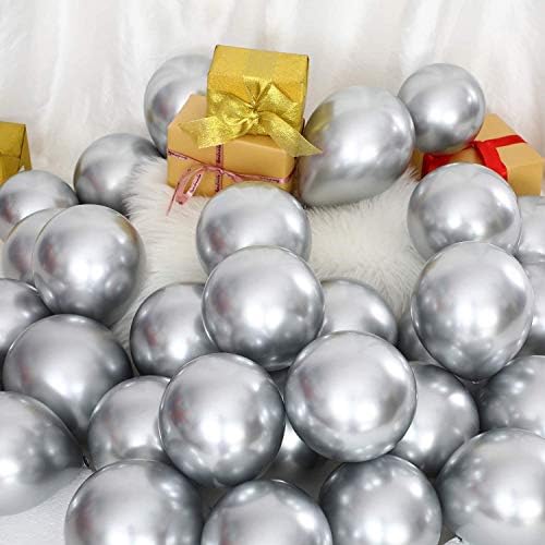 HIGHLAND Silver Metallic Balloons–50pcs