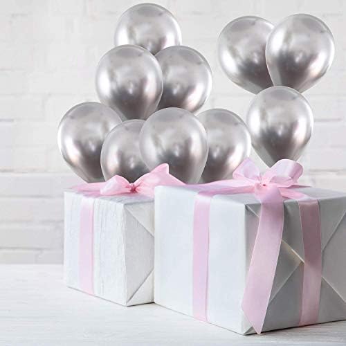 HIGHLAND Silver Metallic Balloons–50pcs