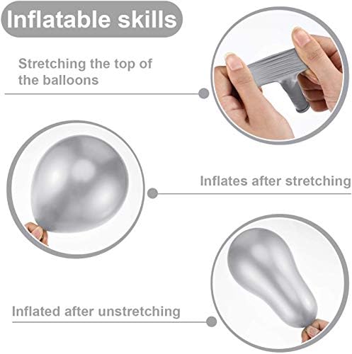 HIGHLAND Silver Metallic Balloons–50pcs
