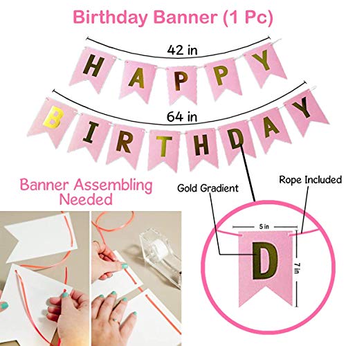 HIGHLAND Pink Birthday Banner