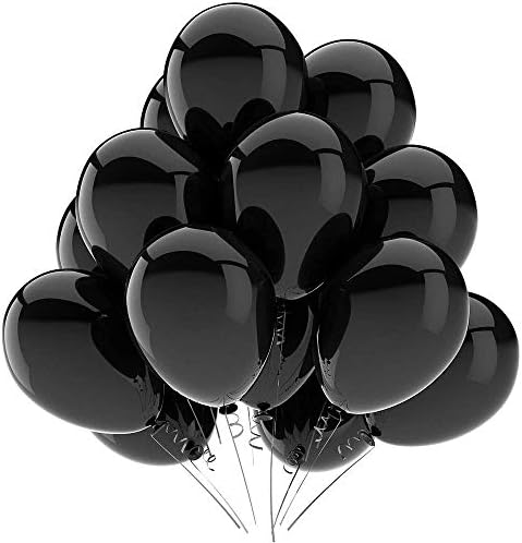 Black Matte Balloons – 50 Pcs