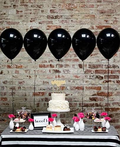 Black Matte Balloons – 50 Pcs
