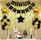 Black & Gold Birthday Decor Kit