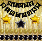 Black & Gold Birthday Decor Kit