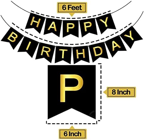 Black & Gold Birthday Decor Kit