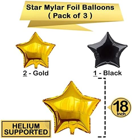 Black & Gold Birthday Decor Kit
