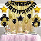 Black & Gold Birthday Decor Kit