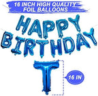 Blue Happy Birthday Confetti Balloons