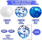 Blue Happy Birthday Confetti Balloons