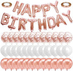 Happy Birthday Rose Gold Balloon Set