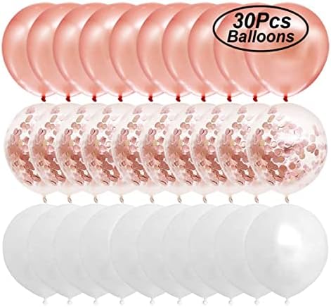 Rose Gold Birthday Confetti Balloons