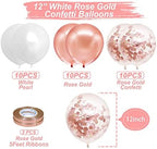 Rose Gold Birthday Confetti Balloons