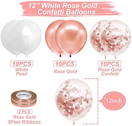 Happy Birthday Rose Gold Balloon Set