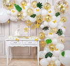 60 Pcs Gold Metallic & Confetti Balloons
