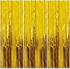 Gold Foil Fringe Curtains – 3 Pcs