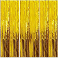 Gold Foil Fringe Curtains – 3 Pcs