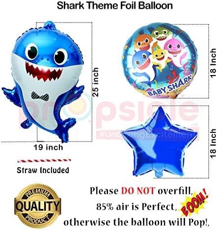 Baby Shark Helium Balloons – 5pcs
