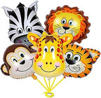 Jungle Safari Foil Balloons – 5 Pcs