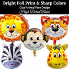 Jungle Safari Foil Balloons – 5 Pcs