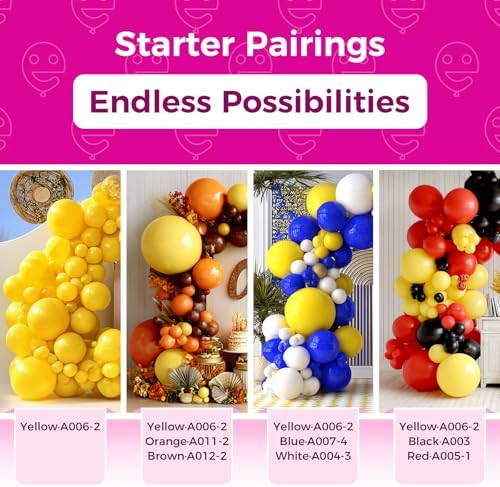 Bezente Yellow Balloons – 100 Pcs