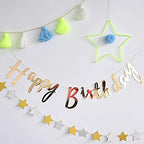 Gold Happy Birthday Cardstock Banner