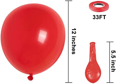 KBZVNAF Red Latex Balloons 50pcs