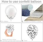 Silver Confetti Balloons – 60 Pcs