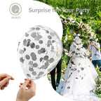 Silver Confetti Balloons – 60 Pcs