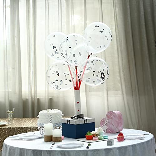 Silver Confetti Balloons – 60 Pcs