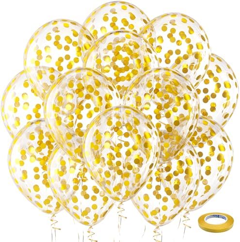 Gold Confetti Balloons – 60pcs