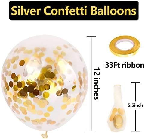 Gold Confetti Balloons – 60pcs