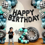 Black Happy Birthday Foil Banner – 16”