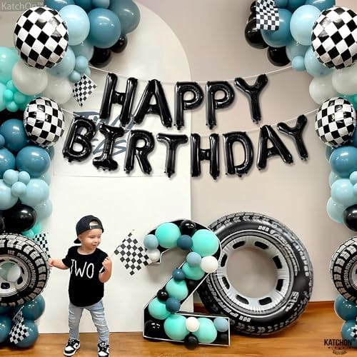 Black Happy Birthday Foil Banner – 16”