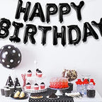 Black Happy Birthday Foil Banner – 16”
