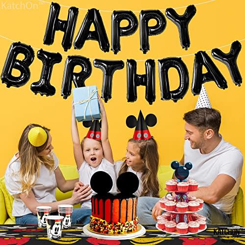 Black Happy Birthday Foil Banner – 16”