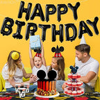 Black Happy Birthday Foil Banner – 16”