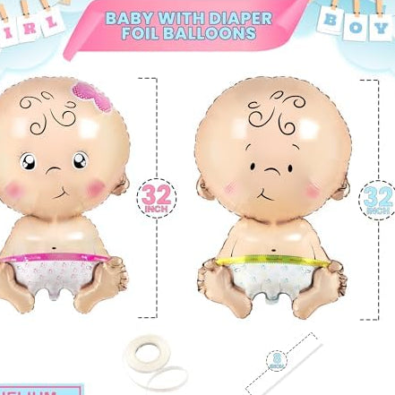 Baby Gender Reveal Balloons –32pcs