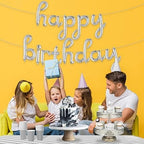 Silver Birthday Balloon Banner – 16 Inch
